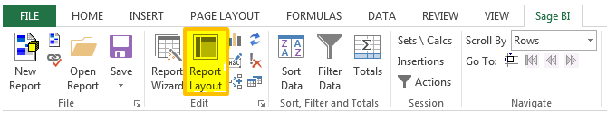 Sage 200 BI Report Layout tool