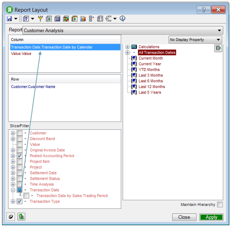 Sage 200 BI Report Layout