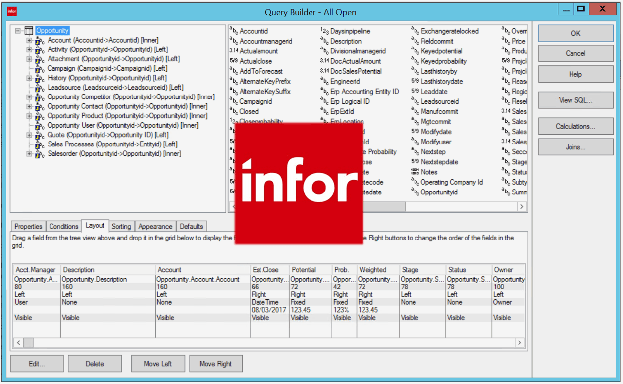 Infor CRM Groups