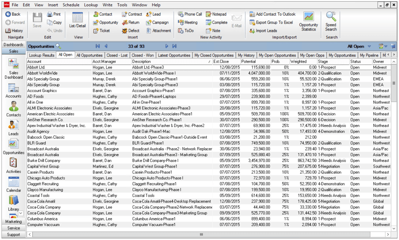 Infor CRM Groups