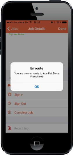 AlphaMobile Job route